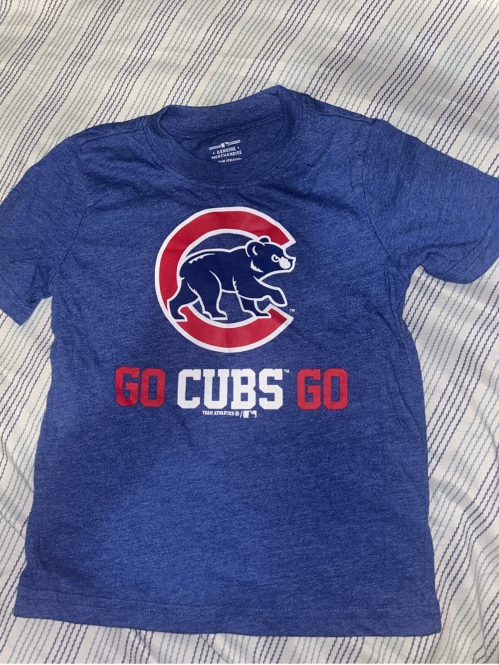 Genuine Merchandise Blue Chicago Cubs 'Go Cubs Go' Kids Short Sleeve Tee